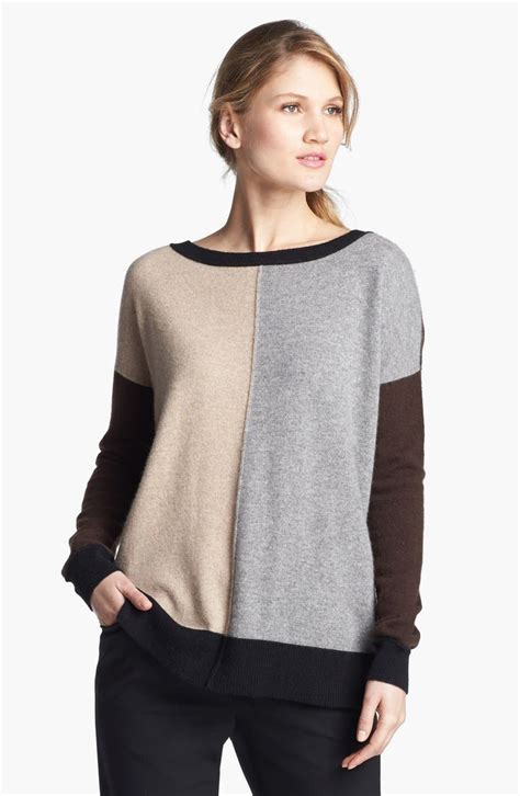 Pure Amici Colorblock Oversized Cashmere Sweater Nordstrom