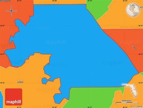 Political Simple Map Of Zip Code 32819