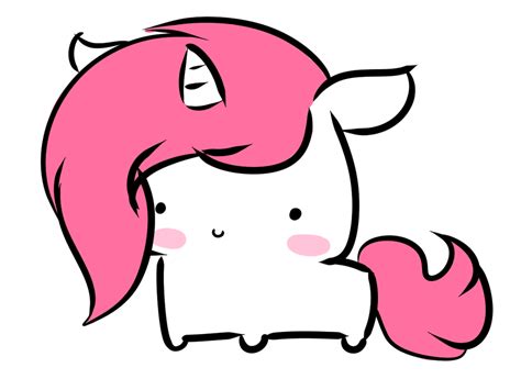 A Fluffy Little Chibi Unicorn Chibi Unicorn Cute Drawings