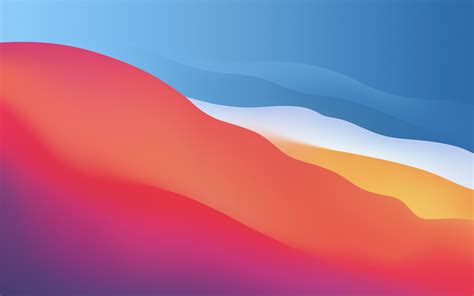 Macos Big Sur 4k Wallpaper Colorful Waves Smooth Stock Apple 5k