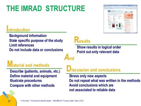 Example Of Imrad Paper The Imrad Format Abstract Most Scientic
