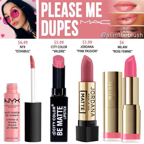 Mac Please Me Lipstick Dupes All In The Blush Makeup Dupes Makeup
