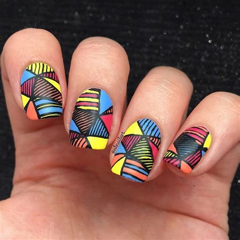 Hello 💛 I Did This Abstract Geometric Mani For Today 🔺🔸 ️ It Took