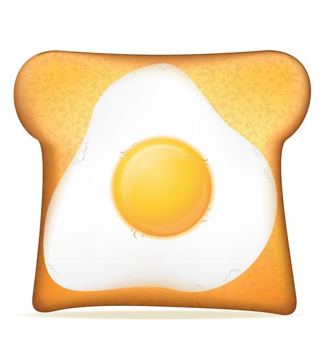 Toast With Egg Vector Illustration 489787 Vector Art At Vecteezy