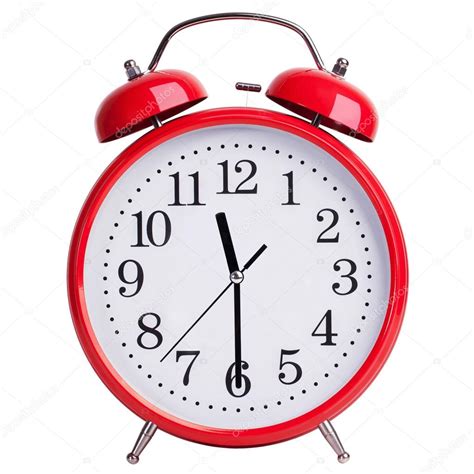 Round Alarm Clock Shows Half Past Eleven — Stock Photo © Dimedrol68