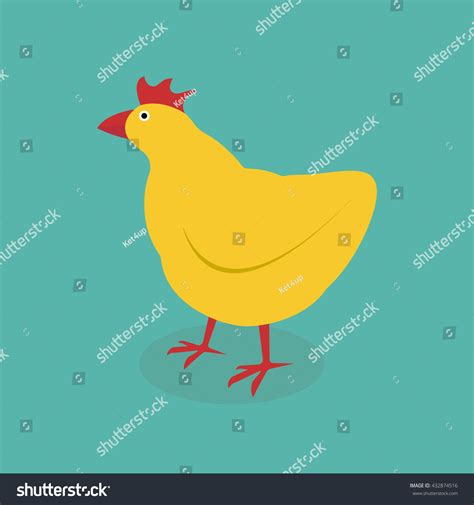 Yellow Chicken Vector Stock Vector Royalty Free 432874516 Shutterstock