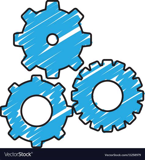 Simple Gears Icon Image Royalty Free Vector Image