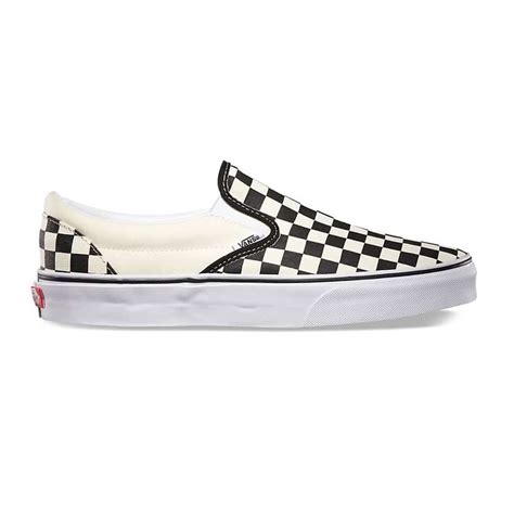 Vans รองเท้าผ้าใบ Classic Slip On Checkerboard Blackandwhite Checkerboard