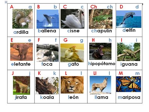 30 Arriba Para Nombres De Animales Con Las Letras Del Abecedario En