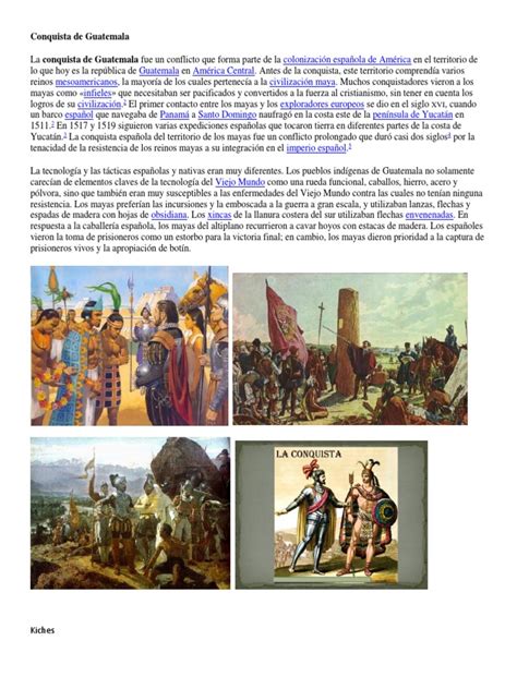 Conquista De Guatemala Civilización Maya Pueblos Indígenas De