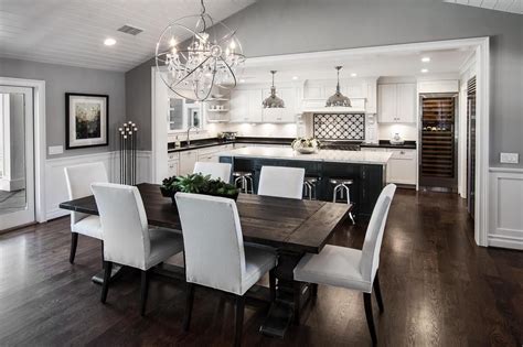 An open floor plan doesn't have to mean a lack of color. Kitchen Dining Room Paint Color Ideas | Dining room paint, Dining room paint colors, Dining room ...