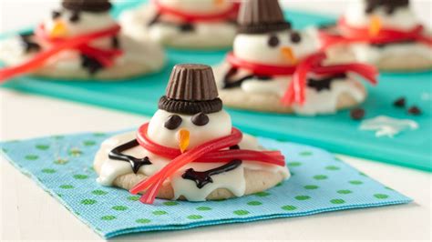 Cute cookies, sweet memories and (almost) zero cleanup. Melted Snowmen Cookies recipe from Pillsbury.com