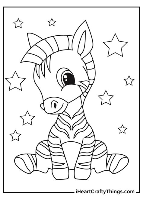 Free Zebra Head Coloring Pages