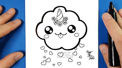 Happy Drawings How To Draw A Unicorn Cloud Youtube
