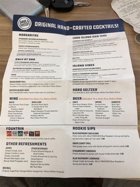 Dave And Busters Reopening And New Menu R Daveandbusters