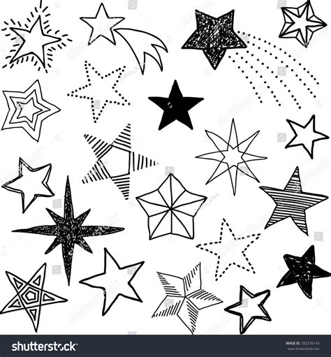 Set Of Stars Stock Vector 182376143 Shutterstock
