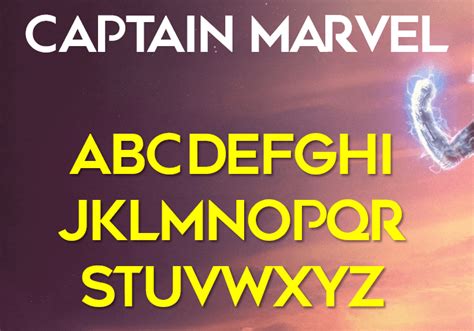 Captain Marvel Font Fonts Hungry