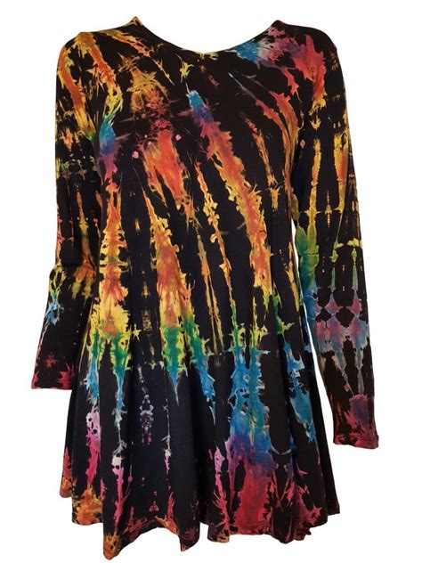 Tie Dye Long Sleeved Tunic Multi Maya Of Glastonbury