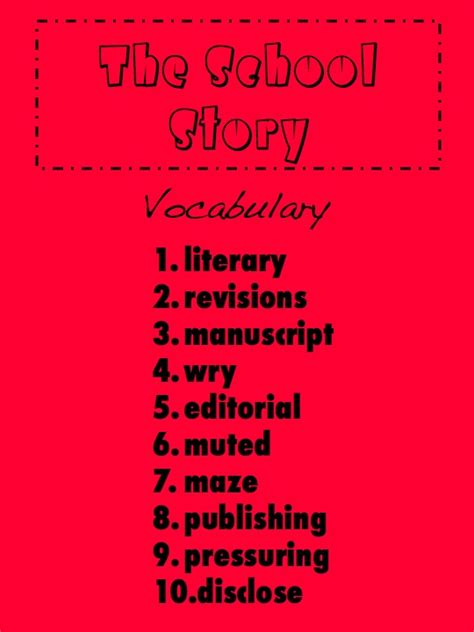 6th Grade Spelling And Vocabulary Words The School Story