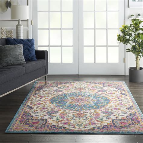 Nourison Passion Traditional Center Medallion Ivory Multi Area Rug