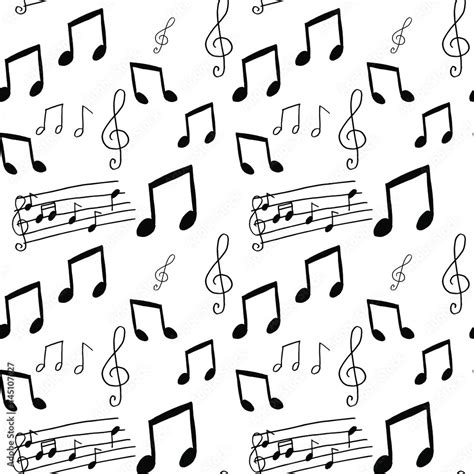 A Pattern Of Musical Symbols Music Notes Treble Clef Musical Symbols