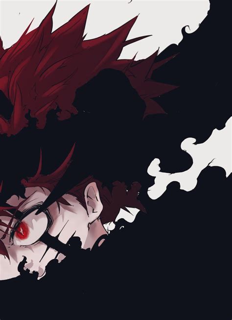 Red Hair Looks Black Clover Manga Black Cover Demon Cool Art