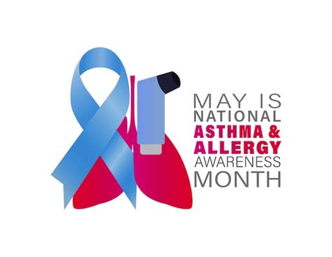 Premium Vector Asthma And Allergy Awareness Month Web Banner For