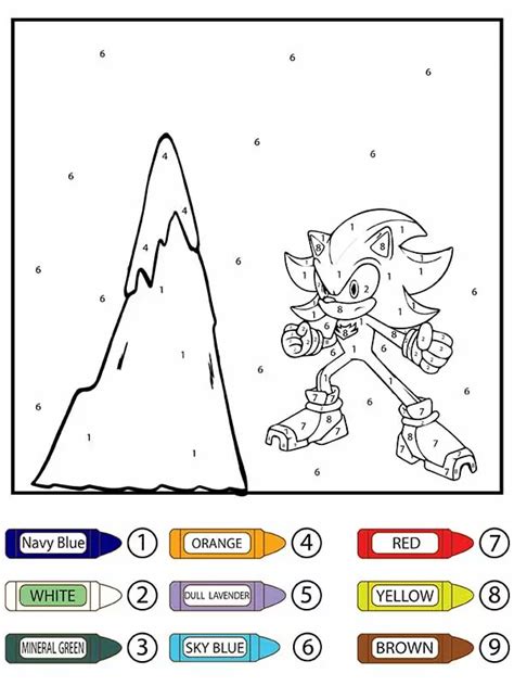 Sonic The Hedgehog Color By Number Malvorlagen Kostenlose Druckbare