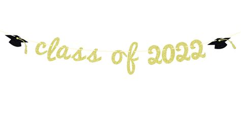 Buy Gold Glitter Class Of 2022 Banner Congrats Grad Bunting Garlands