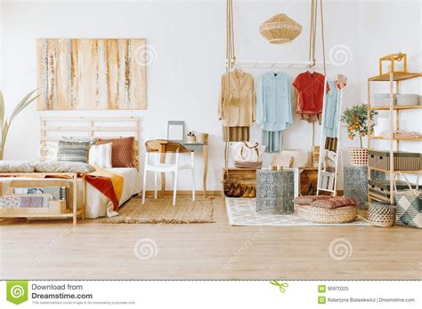 Fully Furnished Bedroom Stock Image Image Of Interieur 95970325