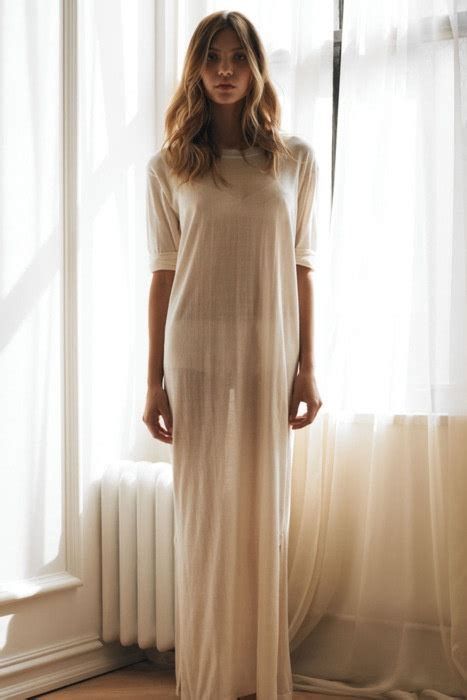 Bridal Silk Knit T Shirt Nightgown Sheer Light Honeymoon Wedding