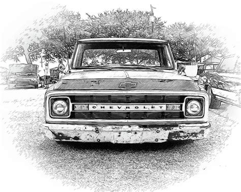 1970 Chevy C10 Truck Digital Art By Wayne Brumley Fine Art America