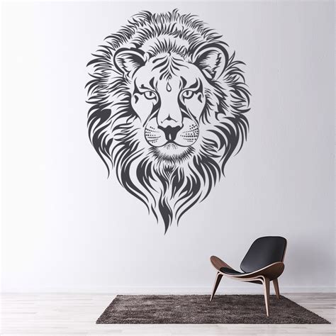 Lions Head Wall Stickers Animal Wall Art