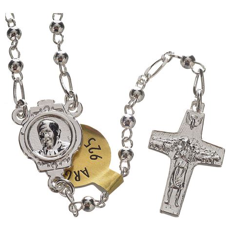 Rosary Beads In Silver Pope Francis 012in Online Sales On Uk