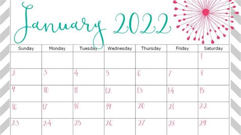 Cute Printable 2022 Calendar Free Keeping Life Sane