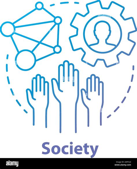 Concepto De Sociedad De Icono Comunidad Integración Social Y