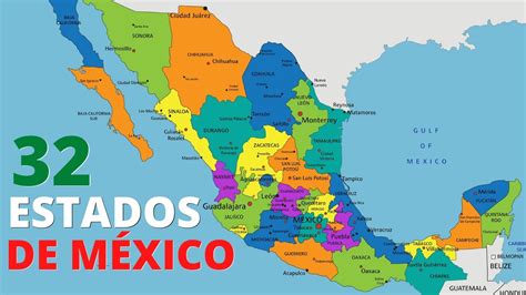 Los estados de México y sus capitalesaprende la geografía de tu país YouTube