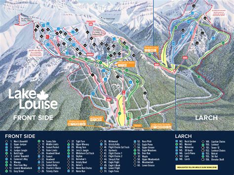 Lake Louise Canada Piste Map Free Downloadable Piste Maps