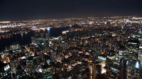 Tapety Město Panoráma Města Noc Mrakodrap Večer New York City