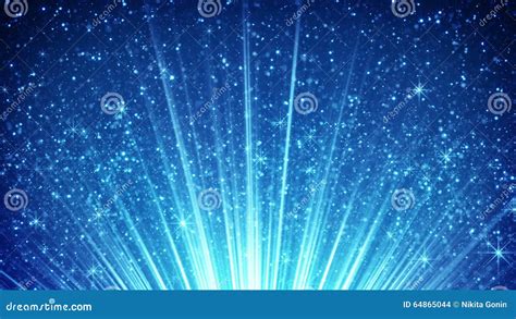 Flying Sparkling Particles In Blue Light Rays Loopable 4k 4096x2304
