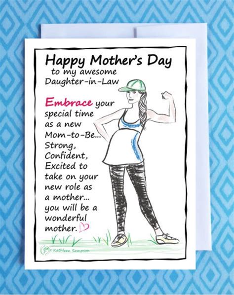 Items Similar To Happy Mothers Day To My Awesome Daughter In Lawembrace Greeting Cards On Etsy
