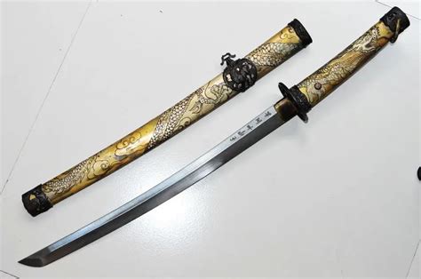 Handmade Japanese Sword Samurai Ninjia Katana Sharp Folded Blade Copper