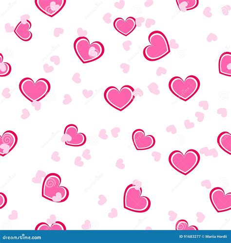 Seamless Pink Heart Pattern Stock Vector Illustration Of Holiday