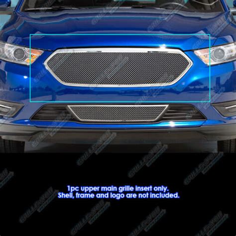 For 2013 2019 Ford Taurus Sho Logo Cover Main Stainless Chrome Mesh