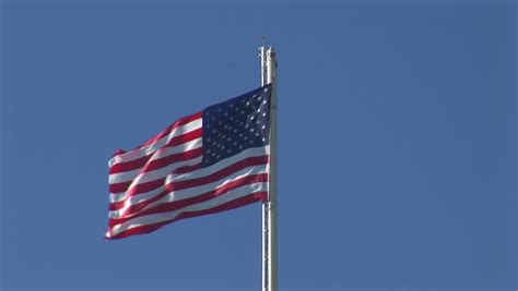 American Flag On Flagpole Hd Stock Footage Video 1142521 Shutterstock