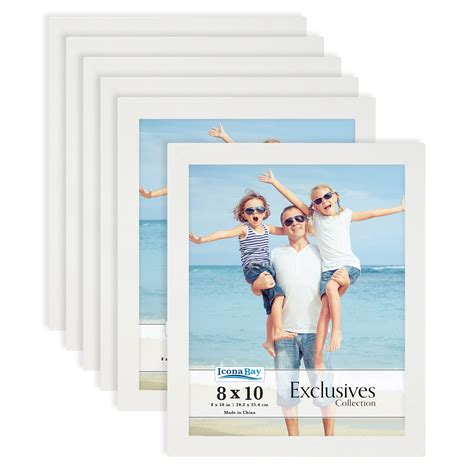 Icona Bay 8x10 White Picture Frames 6 Pack Exclusives Collection Us