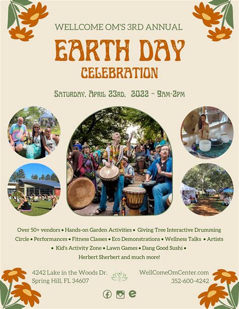 3rd Annual Earth Day Celebration April 23 2022 Wellcome Om Integral