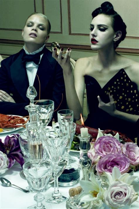 Miles Aldridge Dinner Party 4 Miles Aldridge Woman Fashion Erotic Model Flowers Food