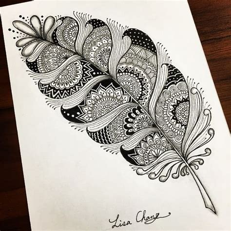 If You Would Like To See More Pins Like This Please Follow Me Mandala Feather Feather Drawing