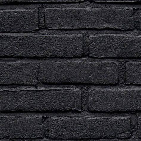 Black Painted Brick Wall Pbr Texture Seamless 22023
